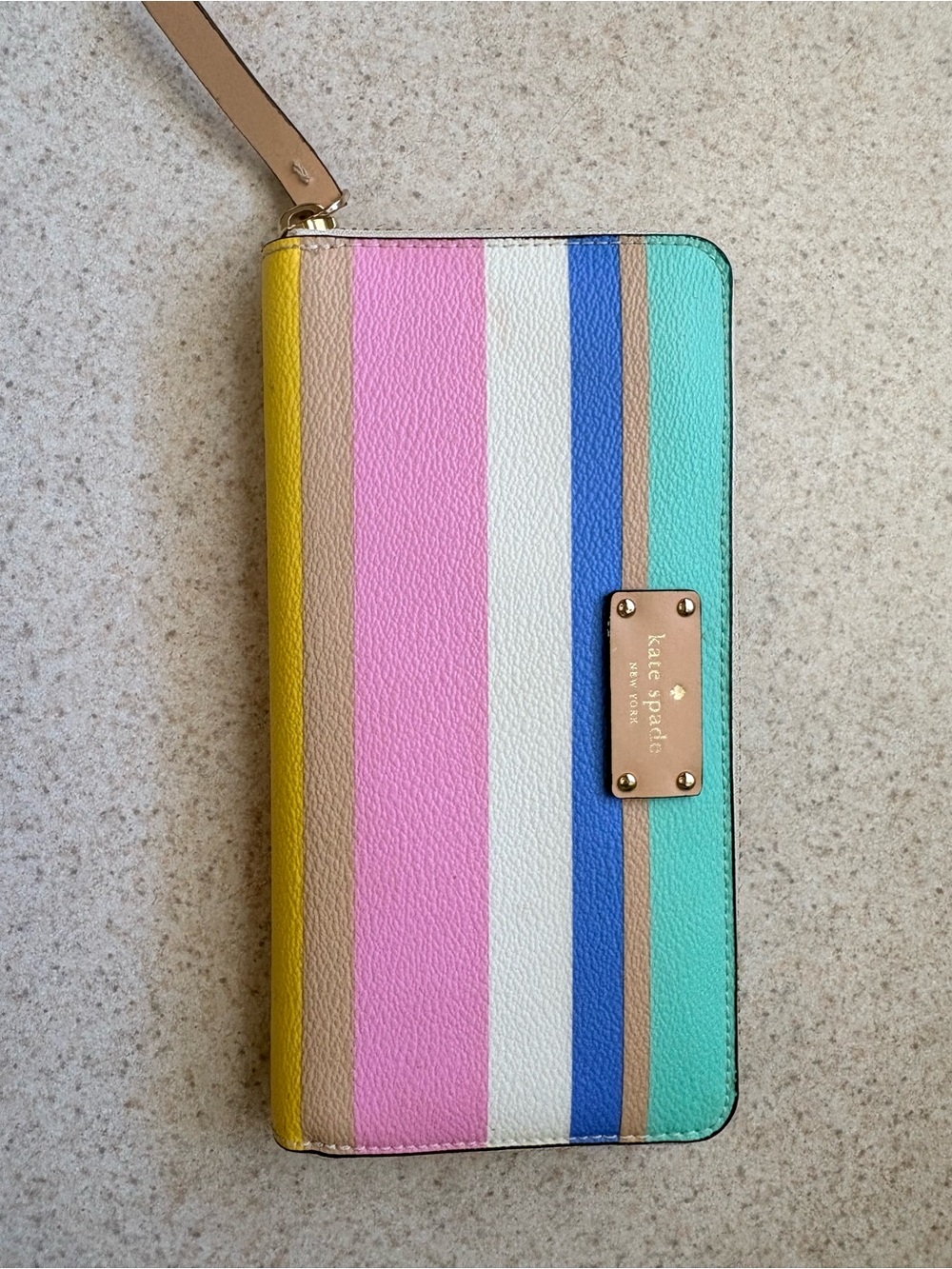 kate spade Striped Leather Wallet - Multicolor